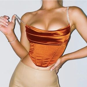 NWOT Satin Corset Top